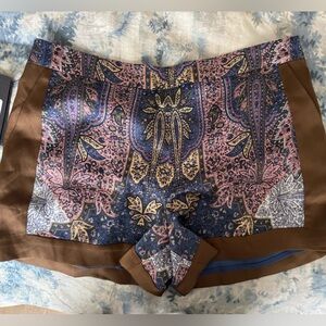 Marciano Paisley Silk shorts with Brown Border